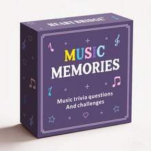 1PC Music Quiz Card Game, Tabletop Game, Fun Song Guessing Challenge, Perfect For Family Gatherings / Friend Parties / Travel, Valentine's Day / Halloween / Independence Day / Christmas Gift - Purple - View 6