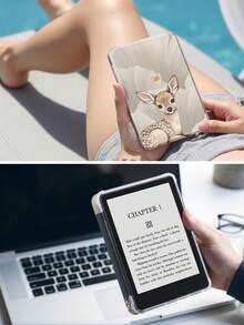 The Little Deer And The Bow Tie Tablet Protective Case,Compatible With 9.7/10.2/10.5/10.9/12.9/Pro 11, 10th Gen,Compatible With Samsung Galaxy Tab S6 Lite 10.4 Inch,Compatible With Kindle Paperwhite 12th Gen 2024,Kindle (11th Generation) 2022 Release,Soft Anti-Fall Protection,Smart Stand/Automatic Wake Up/Sleep,An Excellent Festival Gift. - Multicolor - View 9