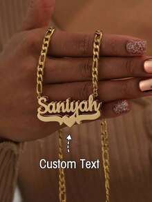 Customized Stainless Steel Double-Layer Necklace, Heart-Shaped And English Letter Collarbone Chain Pendant Accessory, Is An Ideal Gift For Couples, Friends, Family, Mother's Day. Available In Gold And Silver, Fashionable, Stretchable, Simple, Casual, Personalized, It Is A Unique Gift For Girlfriends, Mothers, Family, Friends, Daughters, Suitable For Anniversaries, Valentine's Day, Mother's Day, Birthdays, Graduation Ceremonies, Daily Wear, Weddings, Dances And Other Occasions. Gold, Fashionable, Colorful, Retro, , Minimalist Y2K, In The 2000s, Fashion, Customization, Personalization, And Uniqueness Made It An Ideal Gift For Her, Boyfriend, Girlfriend, Dad, Mom, Family, And Friends. It Is Suitable For Anniversaries, Birthdays, Graduation Ceremonies, Dances, Parties, Ladies' Jewelry, Study Supplies, Back To School, Office, School, Classrooms, Teacher Gifts, Universities, And Other Occasions. - 彩色 - 查看 9