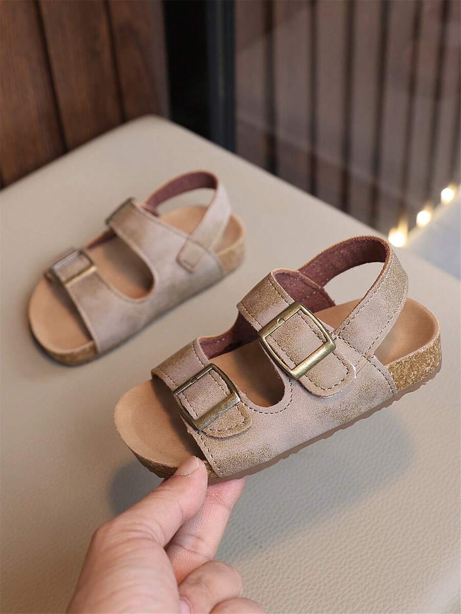 Children's Shoes, Summer Girls' Sandals, Boys' Roman Shoes, Kids' Beach Shoes, Baby Shoes - Khaki - View 1