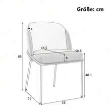 Dining Chairs - Beige + Metal & Wood - View 3