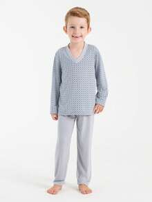 Set Of 2 Boys' Long-Sleeved Pajamas - Nhiều màu - Xem 10