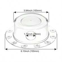 （1 件装或 2 件装）浴缸溢水盖，让您享受更深的浸泡体验 - 6.1 英寸透明塑料盖可阻挡溢水孔，让您将浴缸注水更高 - 2 Pcs - 查看 4