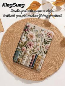 Kingsung Embroidered Style Flat Pattern Tablet Protective Case,Compatible With 9.7/10.2/10.5/10.9/12.9/Pro 11, 10th Gen,Compatible With Samsung Galaxy Tab S6 Lite 10.4 Inch,Compatible With Kindle Paperwhite 12th Gen 2024,Kindle (11th Generation) 2022 Release,Kobo Clara Colour,Soft Anti-Fall Protection,Smart Stand/Automatic Wake Up/Sleep - Multicolor - View 10