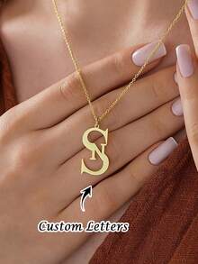 1 Dây chuyền mặt chữ cái thời trang dành cho nữ tùy chỉnh, Dây chuyền thép không gỉ tinh xảo khắc 2 chữ cái tiếng Anh, Dây chuyền vàng và dây chuyền bạc, Dây chuyền tùy chỉnh, Trang sức nữ, Dây chuyền chữ cái đầu, Quà tặng Giáng sinh tùy chỉnh, Quà tặng Halloween, Quà tặng kỷ niệm, Quà tặng cá nhân hóa, Thích hợp để đeo hàng ngày, Lễ kỷ niệm ngày lễ, Tiệc cưới, Quà tặng sinh nhật, Quà tặng tốt nghiệp, Một lựa chọn tuyệt vời cho cô ấy - Nhiều màu - Xem 3