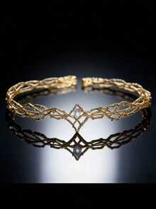 1/2件套闪亮波西米亚公主皇冠套装，镶嵌钻石，优雅迷人，适合派对和节日佩戴 - 彩色 - 查看 12