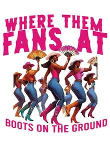 a Pure Cotton Black T-Shirt with a Large Pattern of a Woman Dancing with a Fan, Fashionable and Simple, The Top is Suitable for Summer - Czarne - Zobacz 2