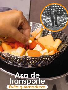 Rejilla Para Verduras Al Vapor Plegable De Acero Inoxidable Acero Inoxidable - S - Ver 7