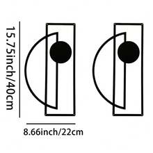 CIFbuy 2件套金属墙饰，简约金属墙画，抽象竖式金属雕塑，墙面雕塑，女性艺术，适用于家居、客厅、庭院或花园装饰、阳台，装饰雕塑，家居装饰，房间装饰，办公室墙面挂饰，墙面装饰，家居装饰，节日装饰，生日毕业礼物，励志纪念艺术品，基督教家居装饰，宗教礼物 - 黑色 - 查看 5