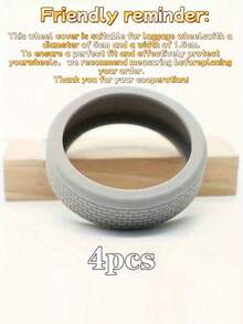 4/8 件装硅胶行李箱轮保护套，静音减震轮套，运动风格旅行配件 - 易于安装和清洁（直径 5 厘米） - 彩色 - 查看 15