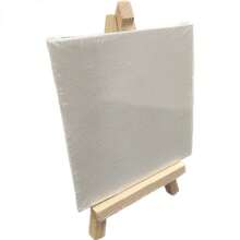 15*15cm Caballete de madera en miniatura con marco de pintura al óleo, lienzo, set de pintura, incluye caballete, lienzo, pinturas, pinceles - Kit de pintura DIY en miniatura para niños - Multicolor - Ver 7