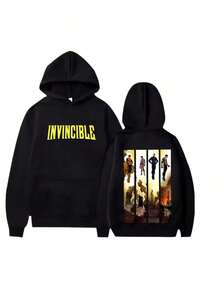 Invincible Variants Comfort Color Invincible Vs Conquest Hoodie Men Women Vintage Long Sleeve Streetwear Loose Oversized Unisex Essentials Hoodie Hoodie For Women Sweatshirts For Women Hoodies For Men 's Hoodie Sweatshirts For Men Essentials Fear - 黑色 - 查看 1