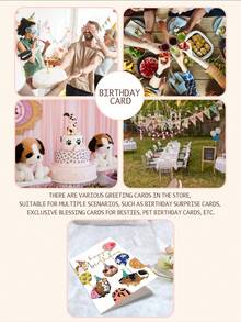 1张可爱生日贺卡，附赠信封。卡通动物生日贺卡适合送给家人、子女。作为生日装饰品，它们品质上乘，适用于各种场合。一群豚鼠正在庆祝它们的生日。 - A - 查看 2