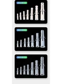 Ống giãn nở nhựa trắng 6mm, 8mm, 10mm, bu lông giãn nở hình cá bằng nhựa PE, vít, nút bịt, neo giãn nở, ống giãn nở tiêu chuẩn quốc gia. - Neo nhựa hình vây cá mập - Xem 5