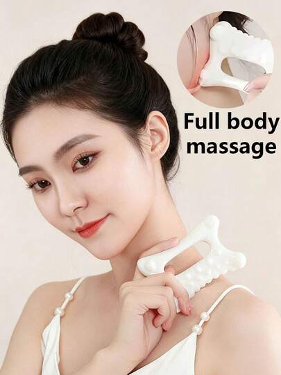 1개 다기능 바이오닉 엄지 마사지 도구, 전신 및 얼굴 괄사 도구, 얼굴 리프팅, 전신 마사지 및 이완에 사용됩니다. 어깨와 목을 위해 특별히 고안된 괄사 도구로, 얼굴 미용 관리, 눈가 및 얼굴 경락 이완, 근육 스트레칭 및 지압 마사지에 적합합니다. 인체 공학적으로 설계되었으며 전기나 배터리가 필요하지 않습니다.