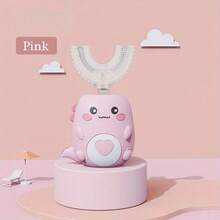 Rechargeable Cartoon Dinosaur Electric Toothbrush, 360° Full Coverage, Blue/Pink/Green, Suitable For 6-12 Years Old Children, 150mAh - Multicolor - View 10