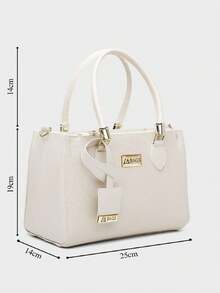 Kit Bolsa feminina Grande Luxo + Bolsa Media Casual Carteira - Branco - Visão 11