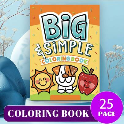The New Product Is Selling Very Well! (Upgraded Deluxe Edition, Thicker Paper, 28.5*20.5cm) "Simple Drawing Coloring Book", Suitable For Couples And Families, Perfect For Parties, Valentine's Day, Birthdays, And Other Holidays. Drawing And School Supplies, 22 Pages, Book, Coloring Book, School Supplies, School, Christmas, Halloween, Birthday, Back-To-School Gift, Coloring Book.