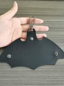 1pc Car Key Bag Cute Cartoon PU Leather Car Key Protection Cover Home Anti Loss Key Bag For Men Women Halloween Party Gifts - one-size - View 9