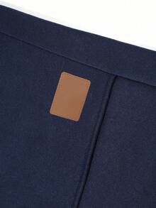Men's All-Season Sports Jogging Pants With Adjustable Drawstring, Side Pockets And Patch Logo Design, Suitable For Gym And Running - Navy Blue - View 6