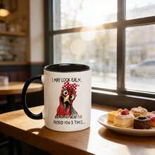 1pc Cartoon Design Ceramic Mug, Milk Cup, Coffee Cup, High-Quality Home/Office Drinkware - Multicolor - View 7