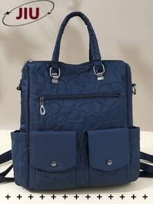 Diebstahlsicherer Vintage gesteppter Nylon Damen Rucksack; Multifunktionale Mode Alltagstasche; Mehrfach-Taschen leichte Reisetasche; Große Kapazität minimalistische Schultasche; Praktischer Rucksack, geeignet für Studenten, Krankenschwestern, Lehrer, Geschäftsleute, Reisen, Geschäftsreisen, tägliches Pendeln, Einkaufen, Büro, Dating, Wandern, Training, Arbeit, Geburtstagsgeschenke, Feiertagsgeschenke, - Verschiedenfarbig - Übersicht 18