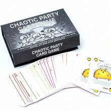 CHAOTIC PARTY Strategic Draw And Avoid Card Game Featuring Risk Taking Bluffing And Player Interaction Use Action Cards To Skip Steal Peek And Control Turns Survive By Outsmarting Opponents In Fast Chaotic Party Gameplay Designed For Large Group Social Fun - Black - View 7