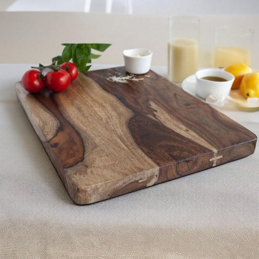 Large 12 Inch By 16 Inch Sheesham Wood Premium Kitchen Cutting Board - Multicolor - View 1