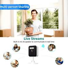 Cámara de inalámbrica WiFi Full HD 1080P, cámara para el hogar con visión nocturna a todo color, audio bidireccional, detección de movimiento, punto de acceso incorporado, adecuada para monitoreo de ancianos y mascotas - Multicolor - Ver 7