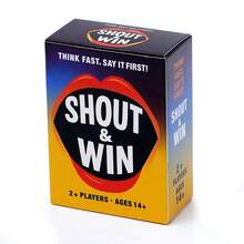 Shout & Win Fast Thinking Word Card Game Quick Reaction Vocabulary Challenge Shout Answers First Party Family Game High Energy Language Play For Travel Gatherings Classroom And Social Fun - Black - View 6