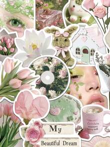 50张初夏少女梦境粘贴贴纸，可用于贴在手册、笔记本电脑、行李箱、吉他等处 - Early Summer Dream - 查看 11