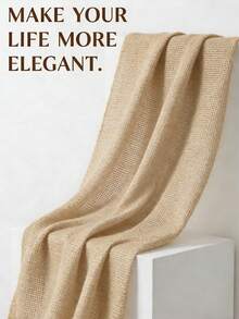 1 pieza de tela de poliéster con textura similar al lino, material de bricolaje para bolsos, zapatos, ropa, estilo de lino - Multicolor - Ver 4