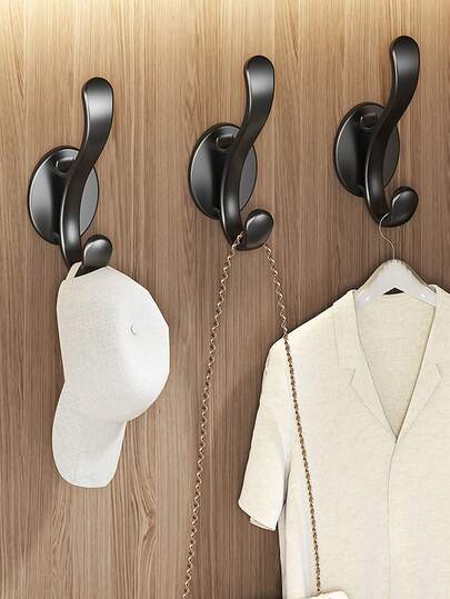 3/5Pcs Practical Hooks,Self Adhesive Hooks, Modern Towel Hooks, Bathrobe Hooks For The Bathroom, Strong Adhesive Hooks For The Bathroom, Kitchen Wall Hooks That Require No Drilling