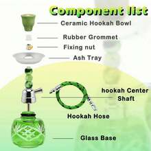 Mini Hookah Set - Made Of Sturdy And Durable Metal, Decorated With Animal Motifs, Suitable For Home Or Bar Use, Featuring A Water Filtration System, A Decorative Hookah, And Exquisite Craftsmanship. - one-size - View 10