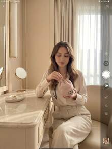 Gucci Pink Canvas Cosmetic Bag, Suitable As A Gift For Holidays, Girlfriend Or Friends - Pink - View 7