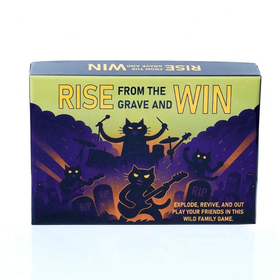 《复活与征服》——一款融合了墓地复活、隐藏牌组控制、僵尸复活系统、高互动性、虚张声势和冒险风险元素的生存策略卡牌游戏。紧张刺激的游戏体验，极具重玩价值的派对策略游戏。 - 黑色 - 查看 1