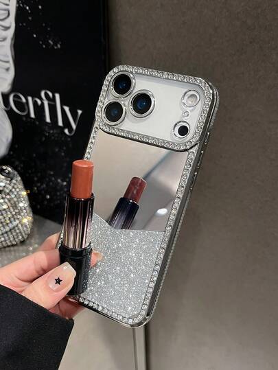 Fashionable Rhinestone Glitter Bling Mirror Phone Case