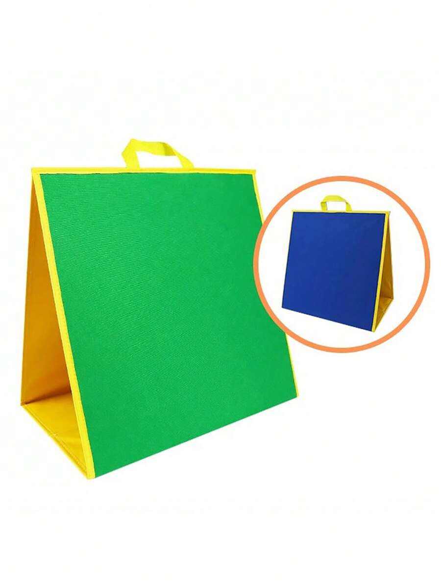 hoojojo 一套可折叠手持式毛毡磁性白板，适用于儿童、教育辅助工具、教师辅助工具和学习用品，立式三角形展示板，返校教室家庭适用