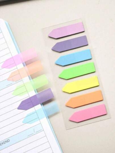 Fluorescent Sticky Notes, Suitable For Students' Creative Multi-Purpose Sticky Notes, Direction Indicators, Memo Reminders, Colorful Coded Index Stickers, Back To School Supplies, Office, Classroom And Home Use, Winter Goods, Thanksgiving, New Year, Valentine's Day, Birthday, Holidays, Gifts For Boyfriends, Girlfriends, And Adults
