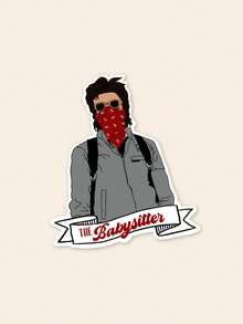Steve Harrington Sticker - "The Babysitter" Aesthetic Decal, Viral 80s Nostalgia Sticker For Kindle & Laptop, TV Show Fan Gift - Multicolor - View 1