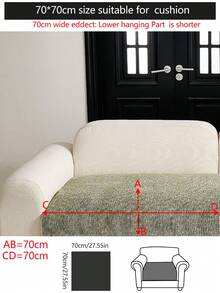 1pc All-Season Luxury Chenille Sofa Cushion Cover, Modern Minimalist Fashion Dust-Proof Anti-Slip Sofa Seat Pad, Washable, Suitable For Bedroom, Office, Living Room Combination, L-Shaped And 1/2/3/4-Seat Sofa - Green - View 13