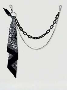 1 chiếc dây xích quần thời trang Hip Hop, dây xích quần bằng nhựa huỳnh quang, phụ kiện dây xích thắt lưng hình hoa điều. - Nhiều màu - Xem 11