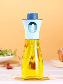 1pc Random Color Glass Spray Bottle | Large Capacity Pressurized Spray Bottle, Suitable For Kitchen, Barbecue, Baking, Triangular Design, Ideal For Olive Oil And Cooking Oil - Fashionable Accessory, Perfect Eid Gift - Multicolor - View 9
