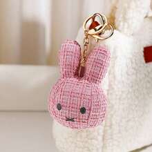 Miffy Rabbit Face Soft Hanging Keychain, Cute Rabbit Soft Bag Charm, Miffy Theme Collectible Surprise Plush Pendant, Can Be Hung On Bags, Backpacks, Keys, Super Adorable Fluffy Keychain Accessory - Multicolor - View 5