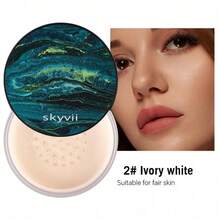 Polvo compacto mate, control de grasa, resistente al agua, resistente al sudor, de larga duración, iluminador, minimizador de poros, corrector, polvo fijador - Multicolor - Ver 10
