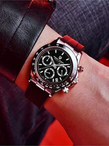 PAGANI DESIGN DESIGN 原创 PD1664 男士腕表，全新日本 VK63 计时码表，顶级奢华橡胶蓝宝石石英表壳，男士腕表 - 均碼 - 查看 9