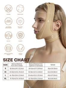 larrycard 1pc Women V-Shaped Face Lifting & Shaping Bandage - Apricot - View 11