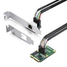 Tarjeta de red Ethernet Mini PCIe 2.5G driver Realtek RTL8125 10/100/1000/2500 Mbps único puerto RJ45 NIC de 2.5Gb con luz LED y cable de 1 pie tarjeta Ethernet para Windows/Windows Server/Linux - 1 RJ45 - Ver 1