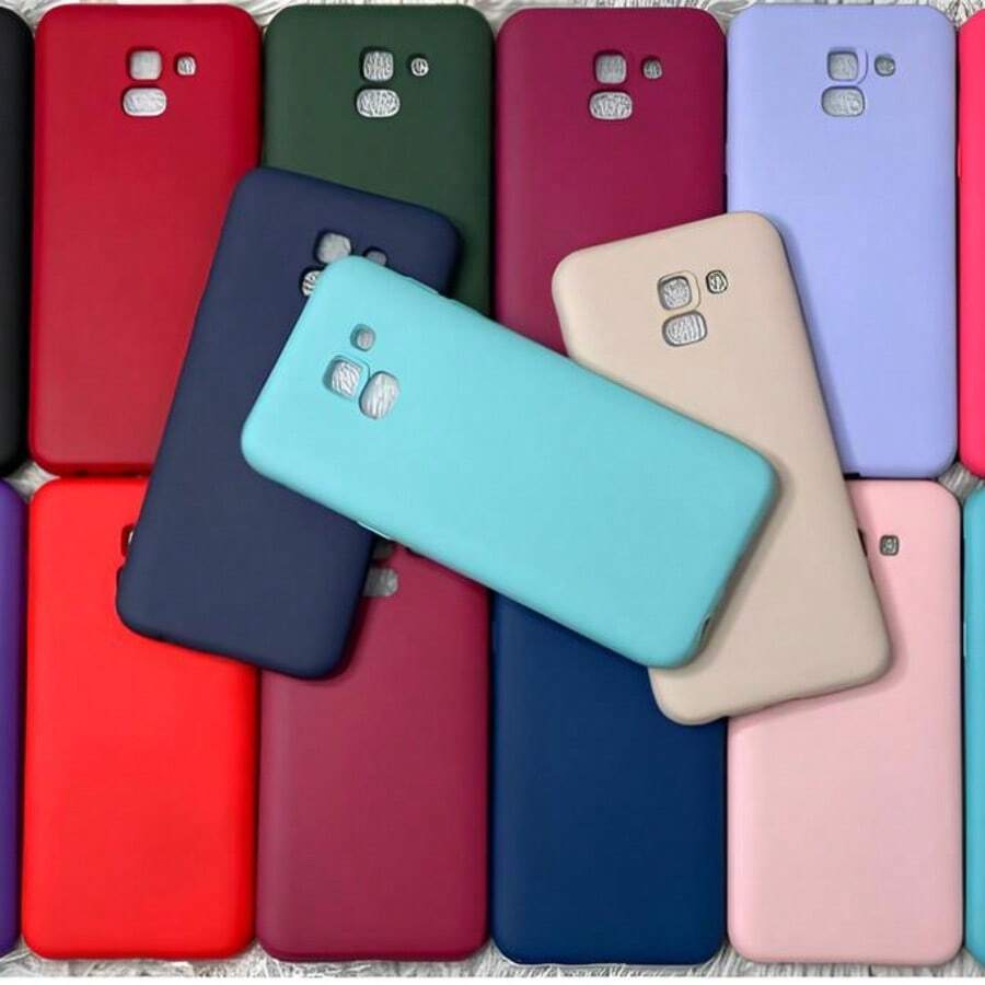 Capa Capinha Para- J6 -  Silicone Aveludado  Por dentro Enviar cor aleatória - Feminina - Visão 1