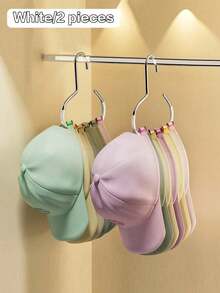 1/2/4 Stücke Hutablage, Gürtelablage, Kleiderschrank Aufhängehaken Aufbewahrungsregal für Studentenwohnheim Schrank, Mütze Baseball Kappe Hängehaken, runder Mehrzweck-Accessoire-Organizer für platzsparende Organisation in kleinen Räumen, vielseitiger Kleidung und Accessoire-Aufhänger für Tür, Wand oder Schrank, robustes leichtes Design - Verschiedenfarbig - Übersicht 8